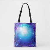Moderne Tote-Tasche mit Buntglas-Muster Tasche (Vorderseite)