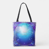 Moderne Tote-Tasche mit Buntglas-Muster Tasche (Rückseite)