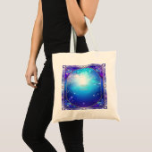Moderne Tote-Tasche mit Buntglas-Muster Tragetasche (Vorderseite (Produkt))