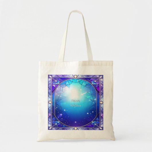 Moderne Tote-Tasche mit Buntglas-Muster Tragetasche (Vorne)
