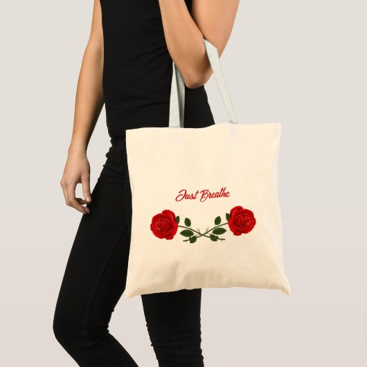 Moderne Tragetaschen der rote Rose (Vorderseite (Produkt))