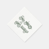 Moderne Traktor-Kind Geburtstagsfeier  Serviette (Ecke)