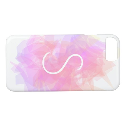 Moderne transparente Ebenen/Magenta-Pfirsich & Pin Case-Mate iPhone Hülle (Rückseite (Horizontal))