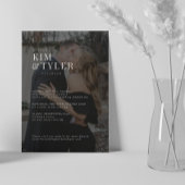 Moderne, transparente Foto-Overlay-Hochzeit Einladung
