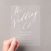 Moderne, transparente Kalligraphie Acryleinladungen (Insitu (Handheld))