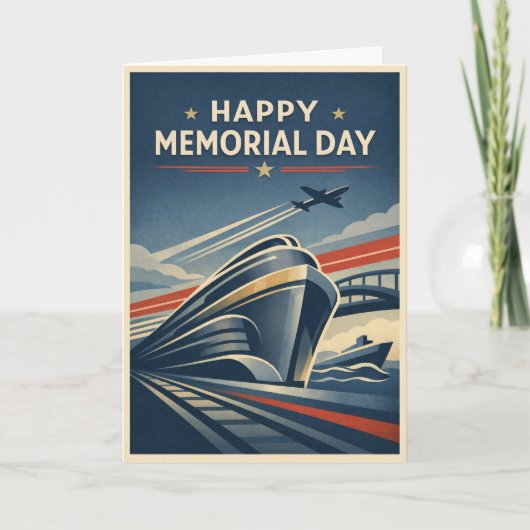 Moderne Transportation Tribute Memorial Day  Karte (Vorderseite)