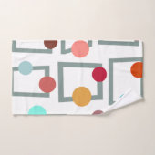 Moderne Trapezoiden und Kreise des Mitteljahrhunde Badhandtuch Set (Handtuch)