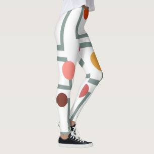 Moderne Trapezoiden und Kreise des mittleren Jahrh Leggings