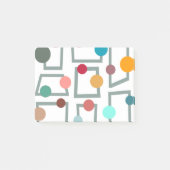 Moderne Trapezoiden und Kreise des mittleren Jahrh Post-it Klebezettel (Vorderseite)