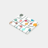 Moderne Trapezoiden und Kreise des mittleren Jahrh Post-it Klebezettel (angewinkelt)