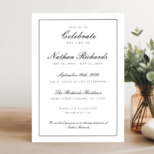 Moderne Trauerfeier Funeralprogramm Karte