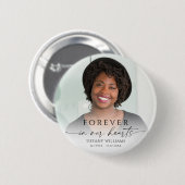 Moderne Trauerfoto-Gedenkbutton Forever Hearts Button (Vorne & Hinten)