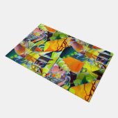 Moderne Träume im Wasserfarbenspiel Fußmatte (Schrägansicht)