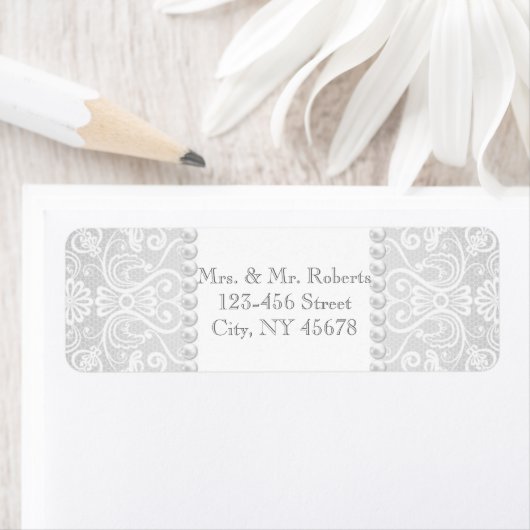 Moderne Trauung aus Grauperl (Insitu)