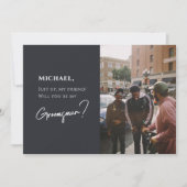 Moderne Trauzeuge Card mit Foto (Vorderseite)