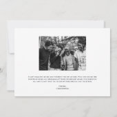 Moderne Trauzeuge Card mit Foto (Rückseite)