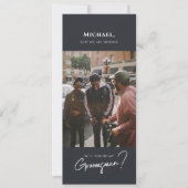 Moderne Trauzeuge Card mit Foto Einladung (Vorderseite)