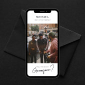 Moderne Trauzeuge Card mit Foto Einladung