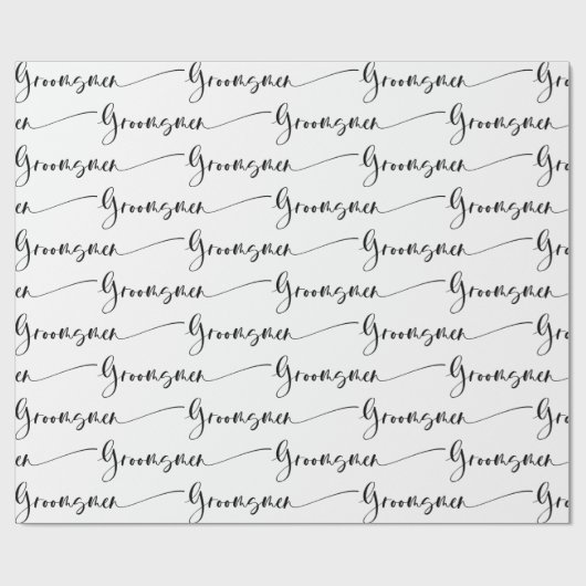 Moderne Trauzeuge in Schwarz und Weiß Geschenkpapier (Flach)