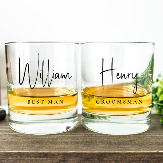 Moderne Trauzeuge Trauzeuge Wedding Whiskyglas