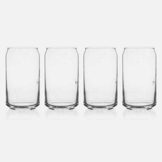 Moderne Trauzeugen geben Monogram-Trauzeuge Dosenglas (Rechts)