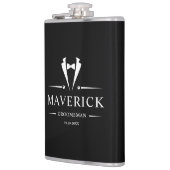 Moderne Trauzeugen verschenken klassische Gastgesc Flachmann (Links)