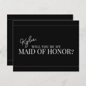 Moderne Trauzeugin Einladung (Vorne/Hinten)