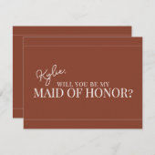 Moderne Trauzeugin Einladung (Vorne/Hinten)