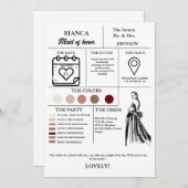 Moderne Trauzeugin Infocard Brautparty Karte (Vorne/Hinten)