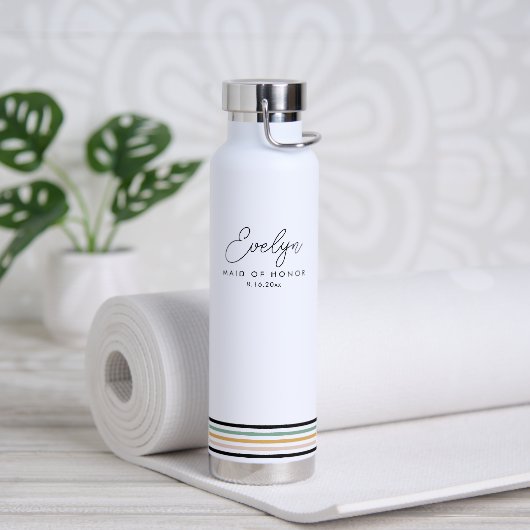 Moderne Trauzeugin Personalisiert Trinkflasche (Yoga)