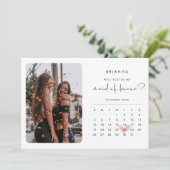 Moderne Trauzeugin Vorschlag Foto Kalender Einladung (Stehend Vorderseite)