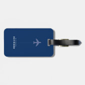 Moderne Travel Bag Tag mit individuelle Name Gepäckanhänger (Rückseite horizontal)