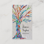 Moderne Tree Life Coach Business Card Visitenkarte (Vorderseite)