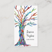 Moderne Tree Life Coach Business Card Visitenkarte (Vorderseite)