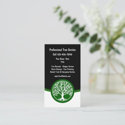 Moderne Tree Trimmer Landschaften auf Visitenkarte (Stehend Vorderseite)