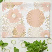 Moderne Trend erröten Blume Blüten Geschirrtuch (Gefaltet)