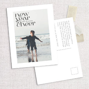 Moderne Trend Neujahr Foto Postkarte