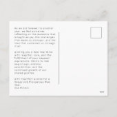 Moderne Trend Neujahr Foto Postkarte (Rückseite)