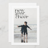 Moderne Trend Neujahr-Kinderfotokarte Feiertagskarte (Vorne/Hinten)