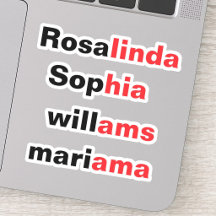 Moderne Trend Transparente wasserdichte Namensaufk