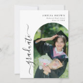 Moderne Trendbogen Casual Foto-Abschluss Einladung (Vorderseite)