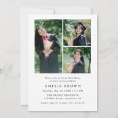 Moderne Trendbogen Casual Foto-Abschluss Einladung (Rückseite)