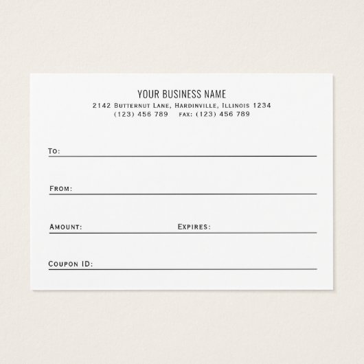 Moderne Trendbraune Typografie QR Code Gift Card (Rückseite)