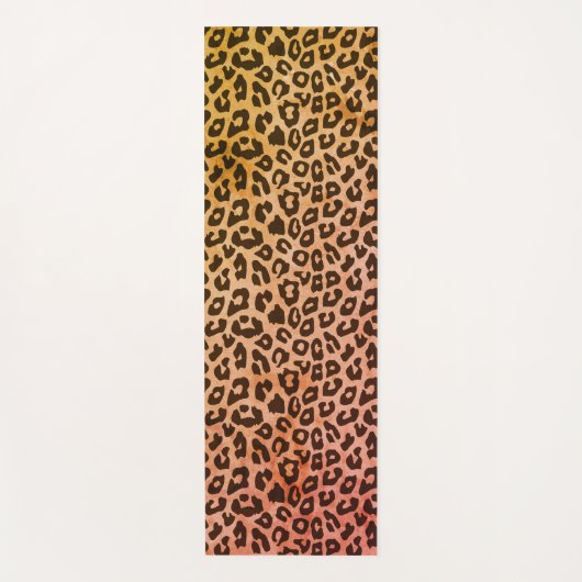 Moderne Trendfarben-Leopard-Printwerbung Yogamatte (Vorderseite)