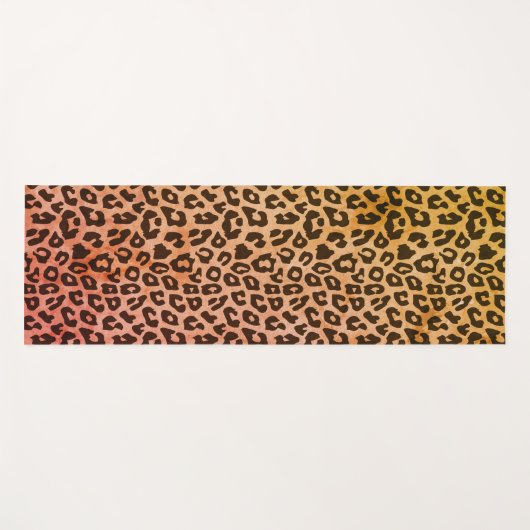 Moderne Trendfarben-Leopard-Printwerbung Yogamatte (Vorderseite (Horizontal))