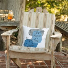 Moderne trendige Abstrakt florale Boho Chic Kissen