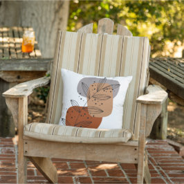 Moderne trendige Abstrakt florale Boho Chic Kissen