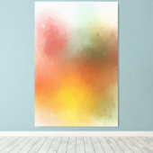 Moderne trendige Abstrakte Kunst Rotes Gelb Leinwanddruck (Insitu (Holzboden))