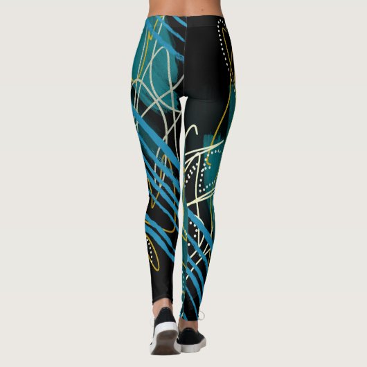Moderne, trendige Abstrakte Leggings (Rückseite)