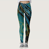 Moderne, trendige Abstrakte Leggings (Vorderseite)